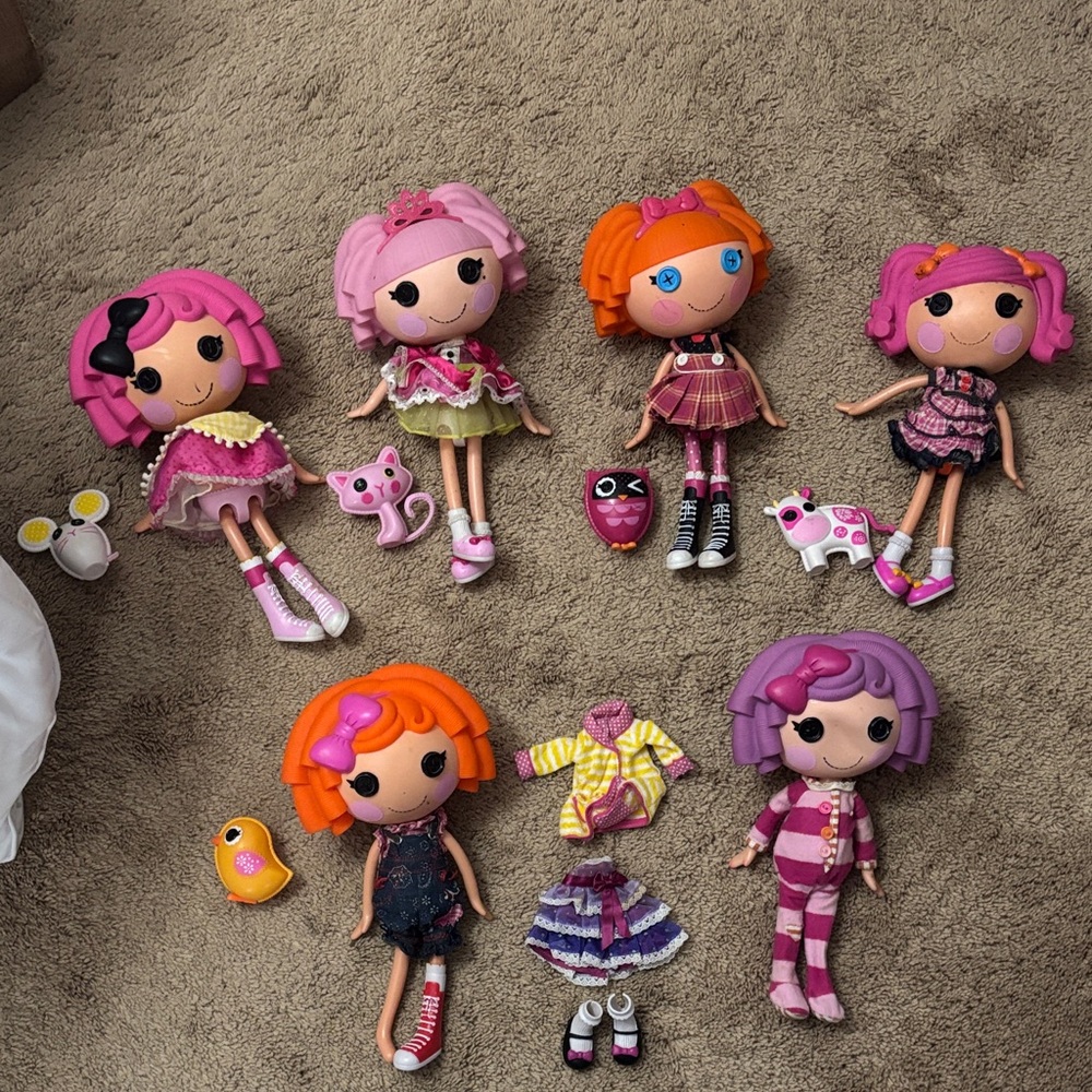Set of 6 Lalaloopsy 2009 dolls full size